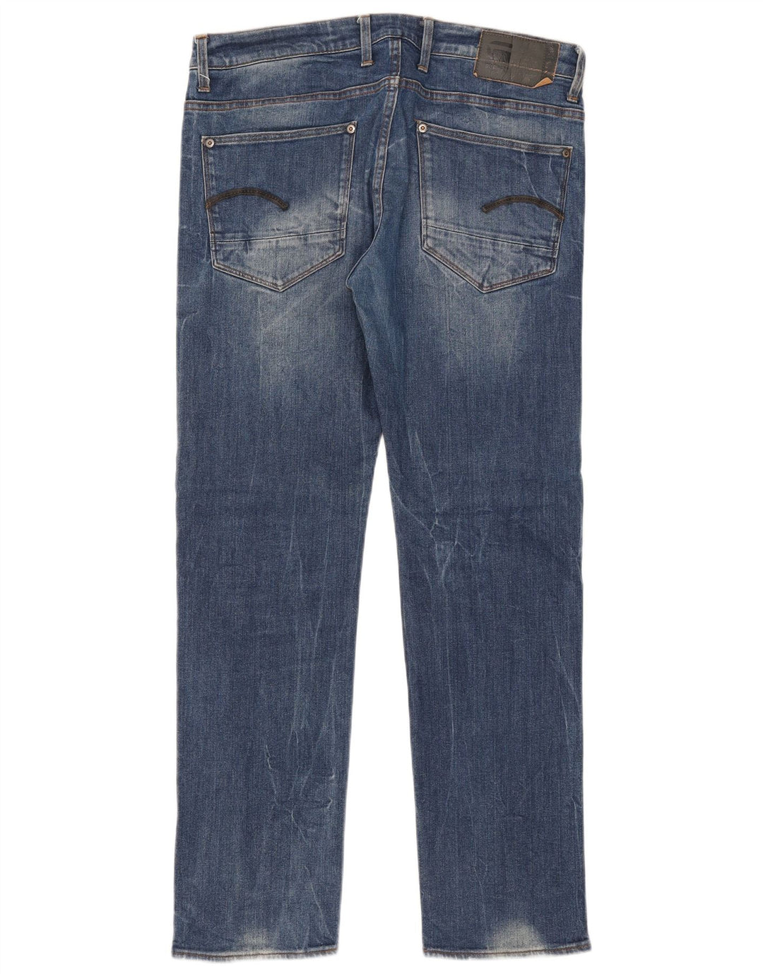 G-Star Herren Revend Straight Jeans W34 L32 Blaue Baumwolle