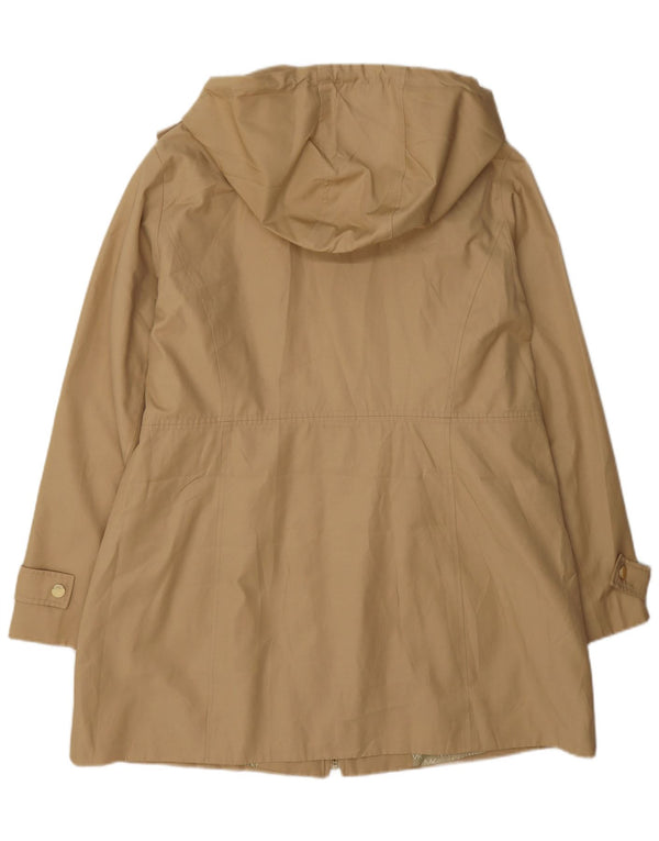 Michael Kors Damen Regenjacke mit Kapuze UK 18 XL Beige Baumwolle