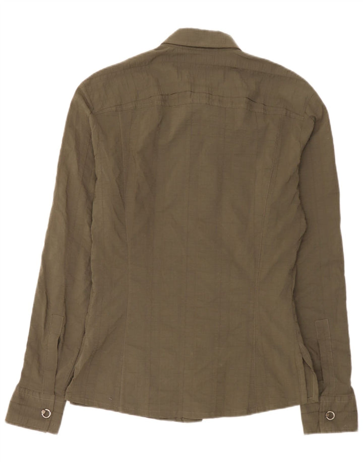 Bikkembergs Herrenhemd, groß, Khaki, Polyester