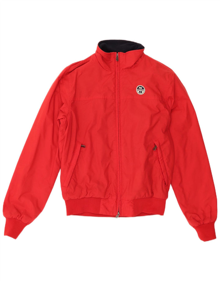 North Sails Herren Bomberjacke UK 38 Mittelrotes Polyamid