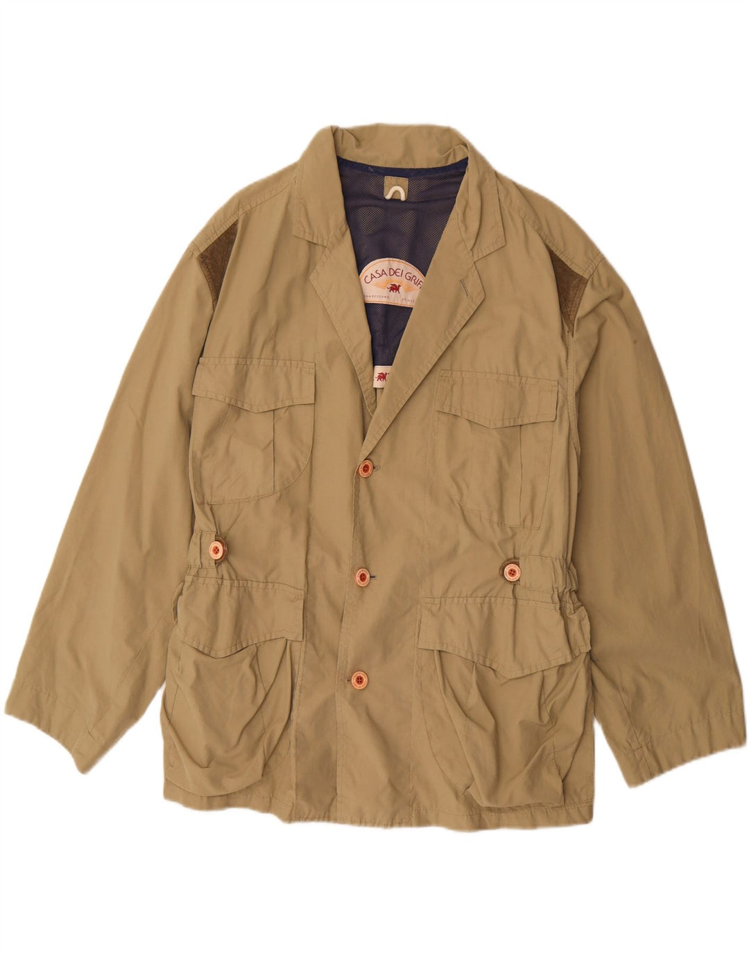 VINTAGE Herren Utility-Jacke UK 42 XL Beige