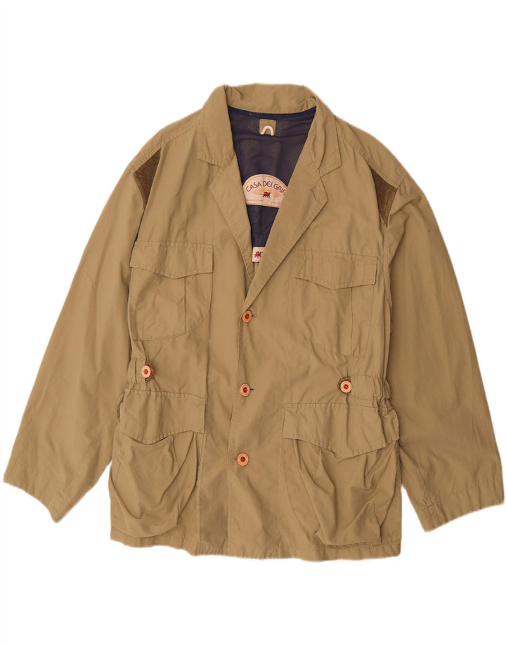 VINTAGE Herren Utility-Jacke UK 42 XL Beige