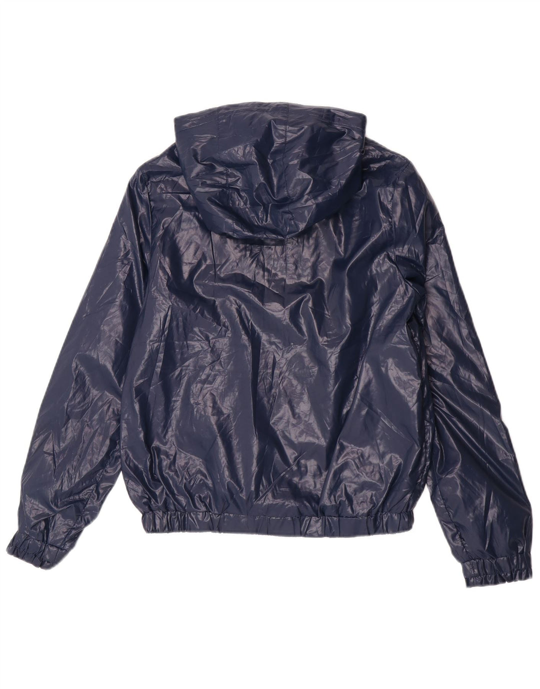 Benetton Mädchen-Regenjacke mit Kapuze, 13–14 Jahre, 3XL, Marineblau, Polyester