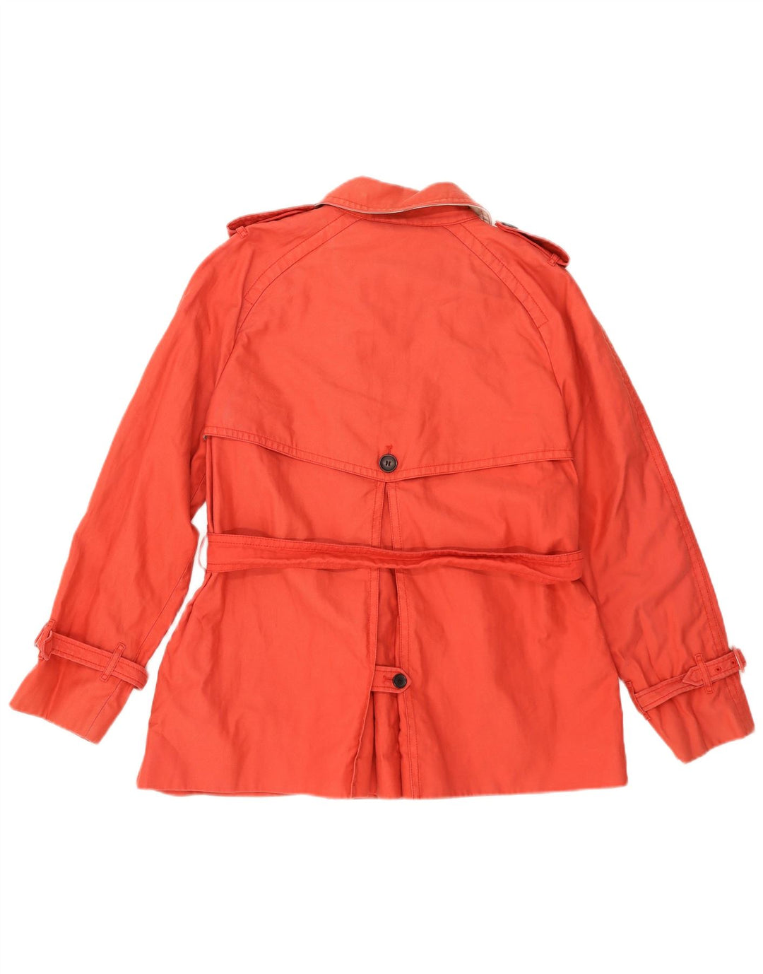 Coach Damen Kurzer Trenchcoat UK 18 XL Rote Baumwolle
