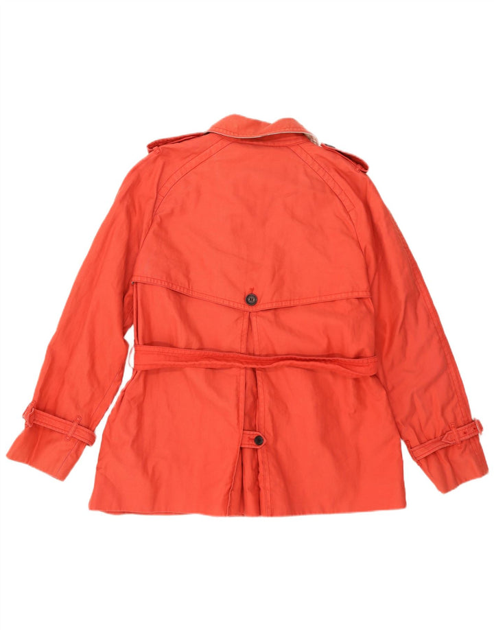 Coach Damen Kurzer Trenchcoat UK 18 XL Rote Baumwolle