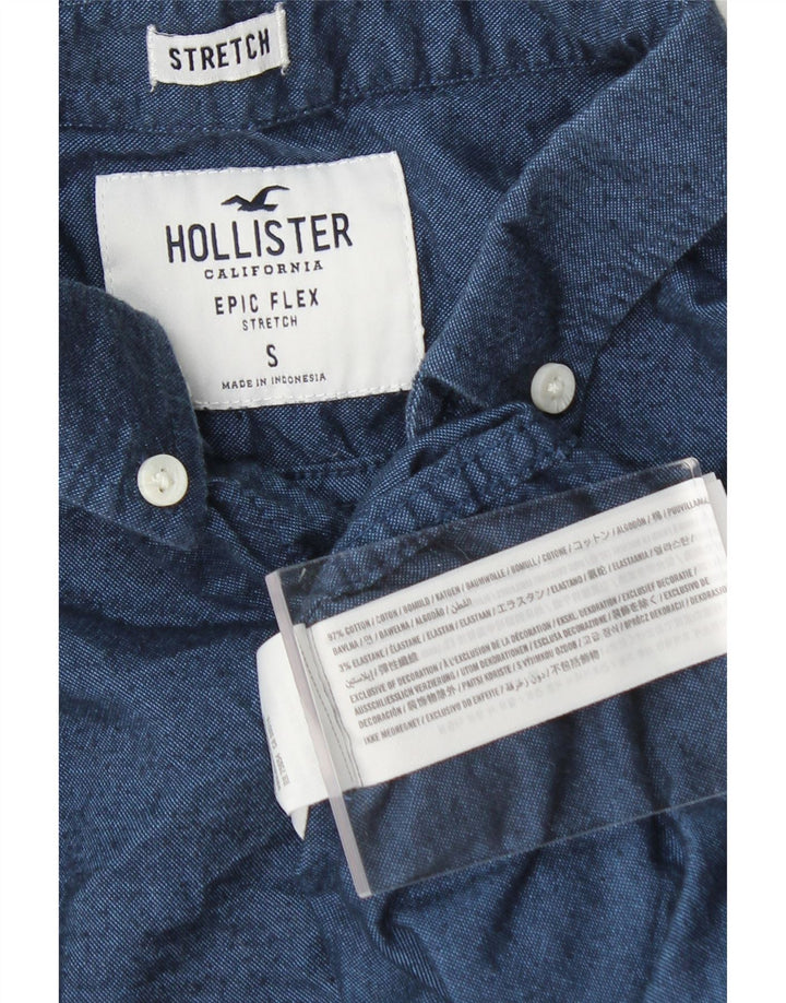 HOLLISTER Mens Shirt Small Navy Blue Cotton Vintage Hollister and Second-Hand Hollister from Messina Hembry 