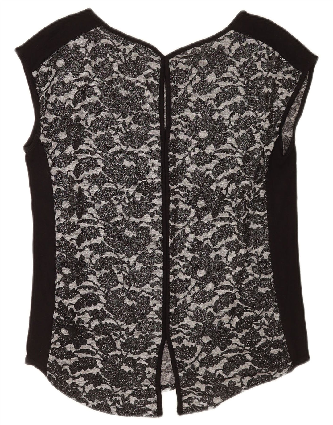 Oasis Damen-Blusenoberteil, Gr. 40, Größe S, Schwarz, Blumenmuster, Polyester