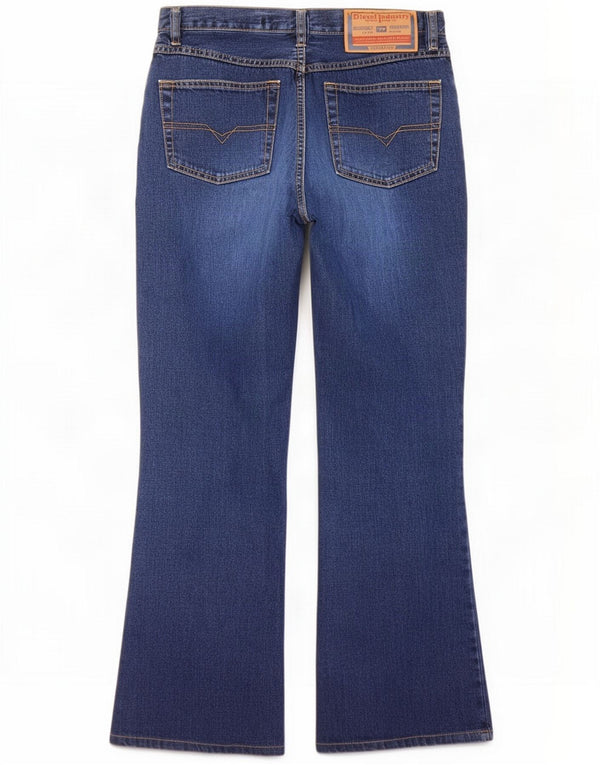 Diesel Damen Bootcut Jeans W31 L28 Blaue Baumwolle