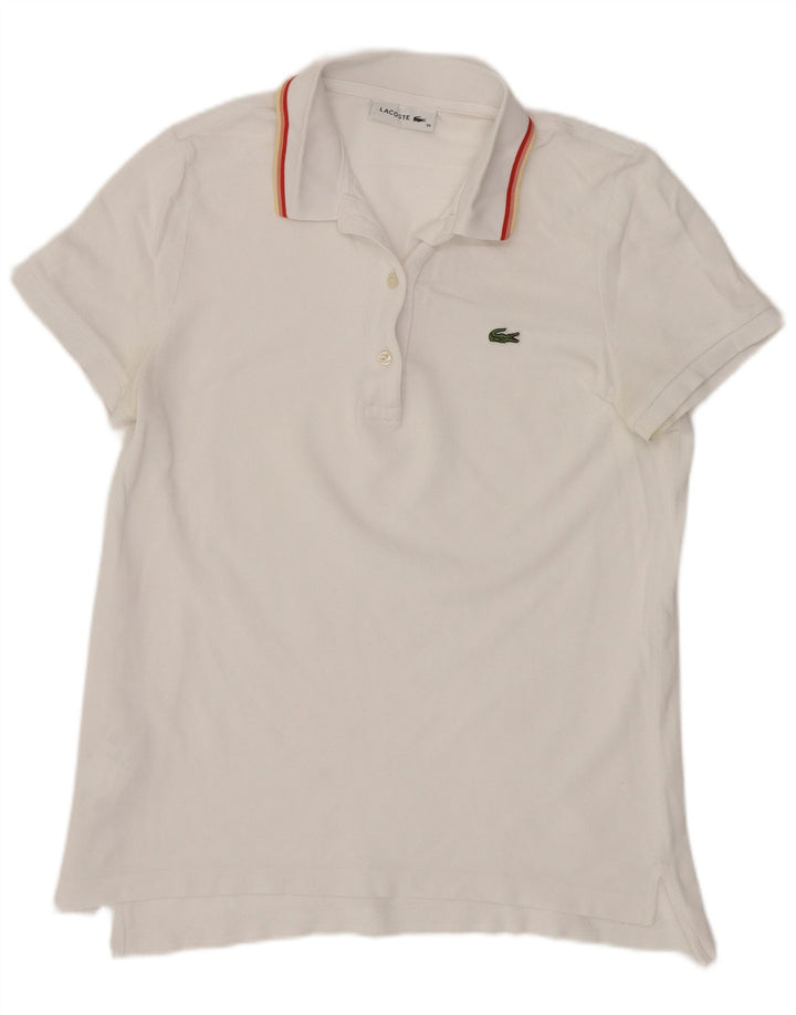 Lacoste Damen Poloshirt Größe 38 Medium Weiß