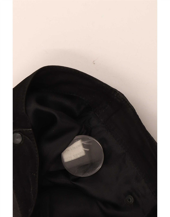 Vintage Damen Wildlederrock Small W26 Schwarzes Leder