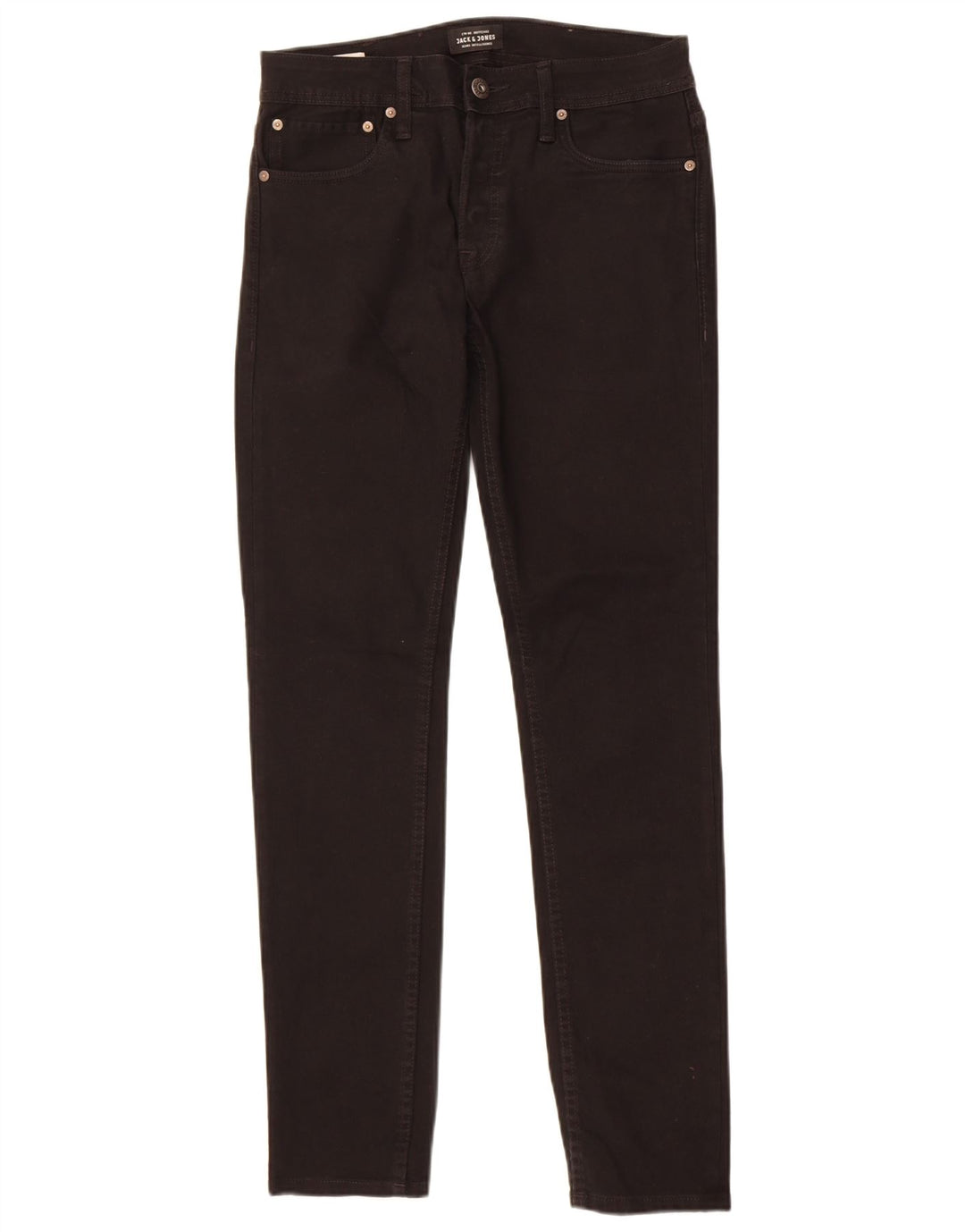 Jack & Jones Herren Tim Slim Jeans W28 L32 Schwarze Baumwolle