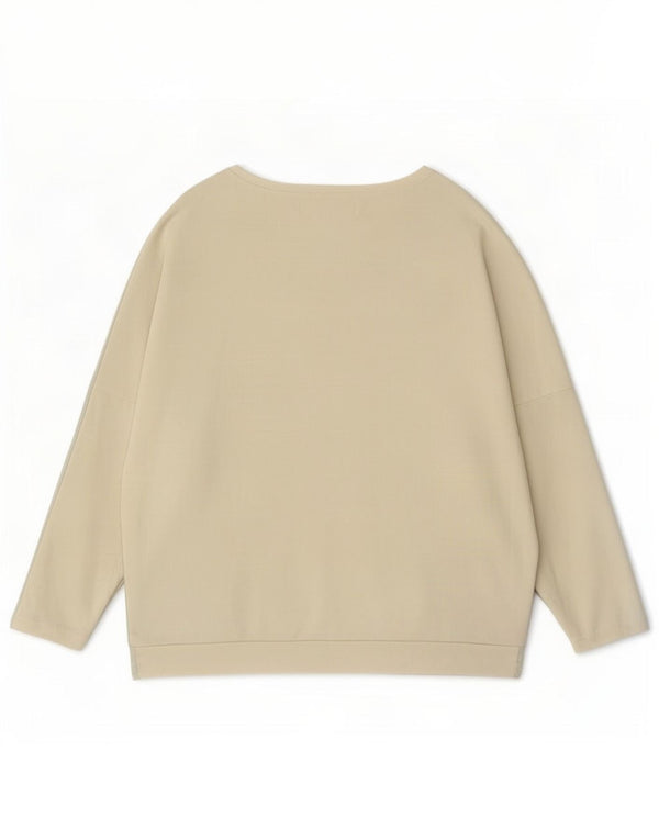 Desigual Damen-Blusenoberteil in Übergröße, UK-Größe 46, groß, beige, florales Polyester