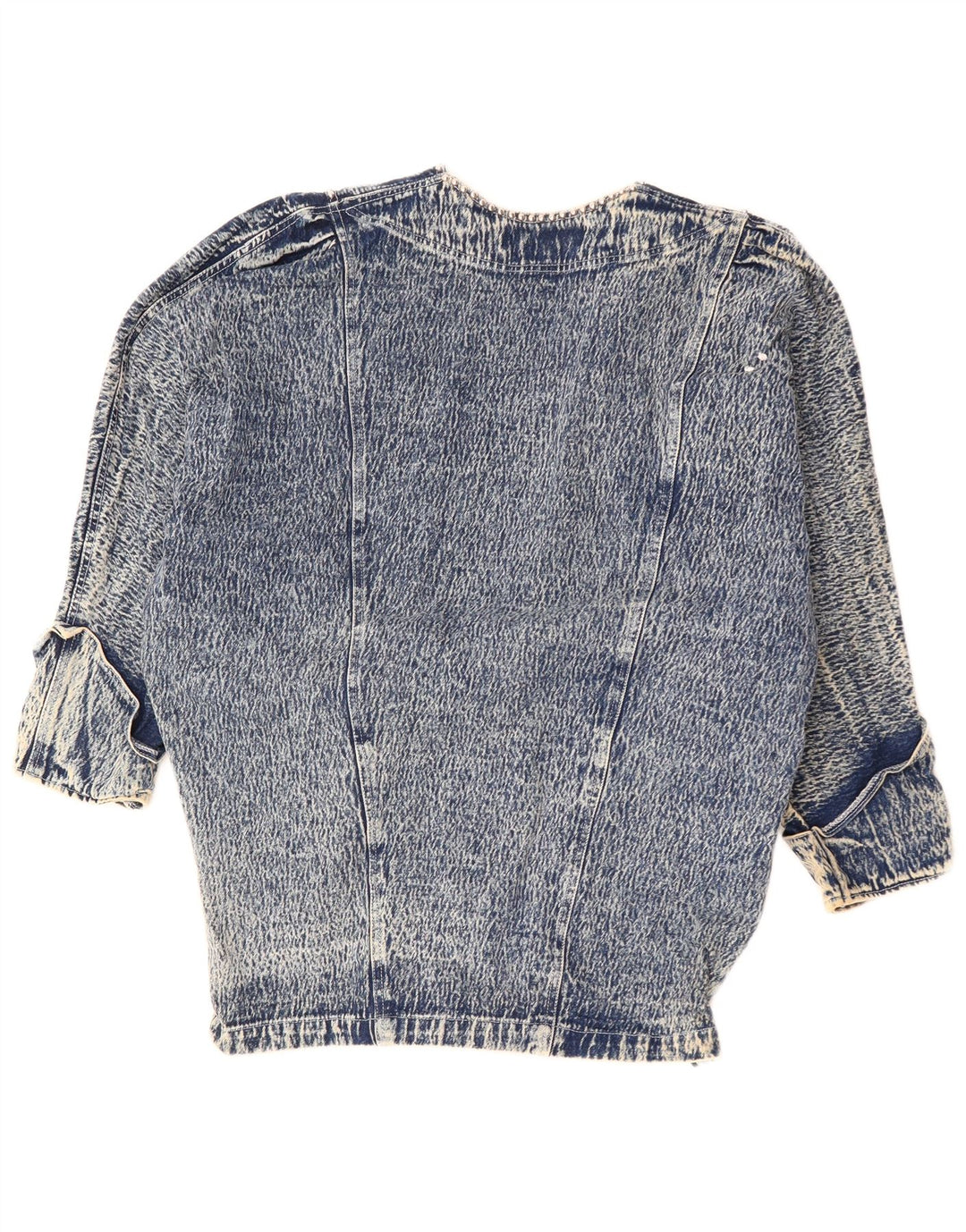 JAZZINO Damen 3/4-Ärmel übergroße Jeansjacke UK 18 XL Blau geblümt