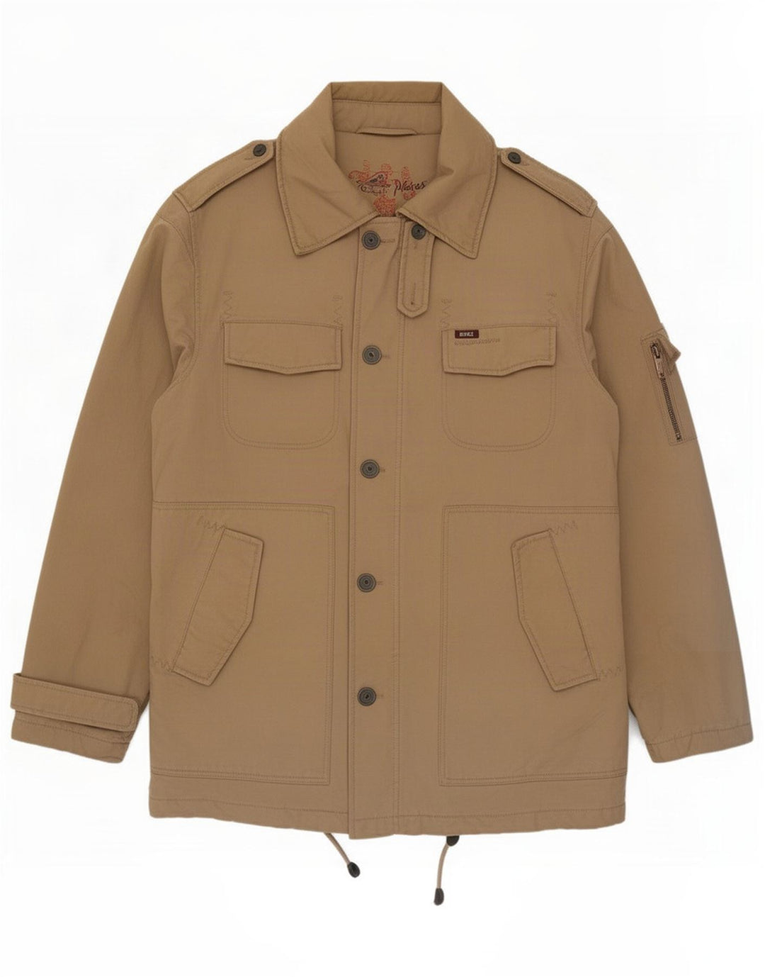 Rifle Herren Militärmantel, gepolstert, UK 38, mittelbeige Baumwolle