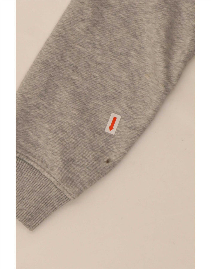 Tommy Hilfiger Damen Crop Oversized Sweatshirt Pullover UK 10 Small Grau