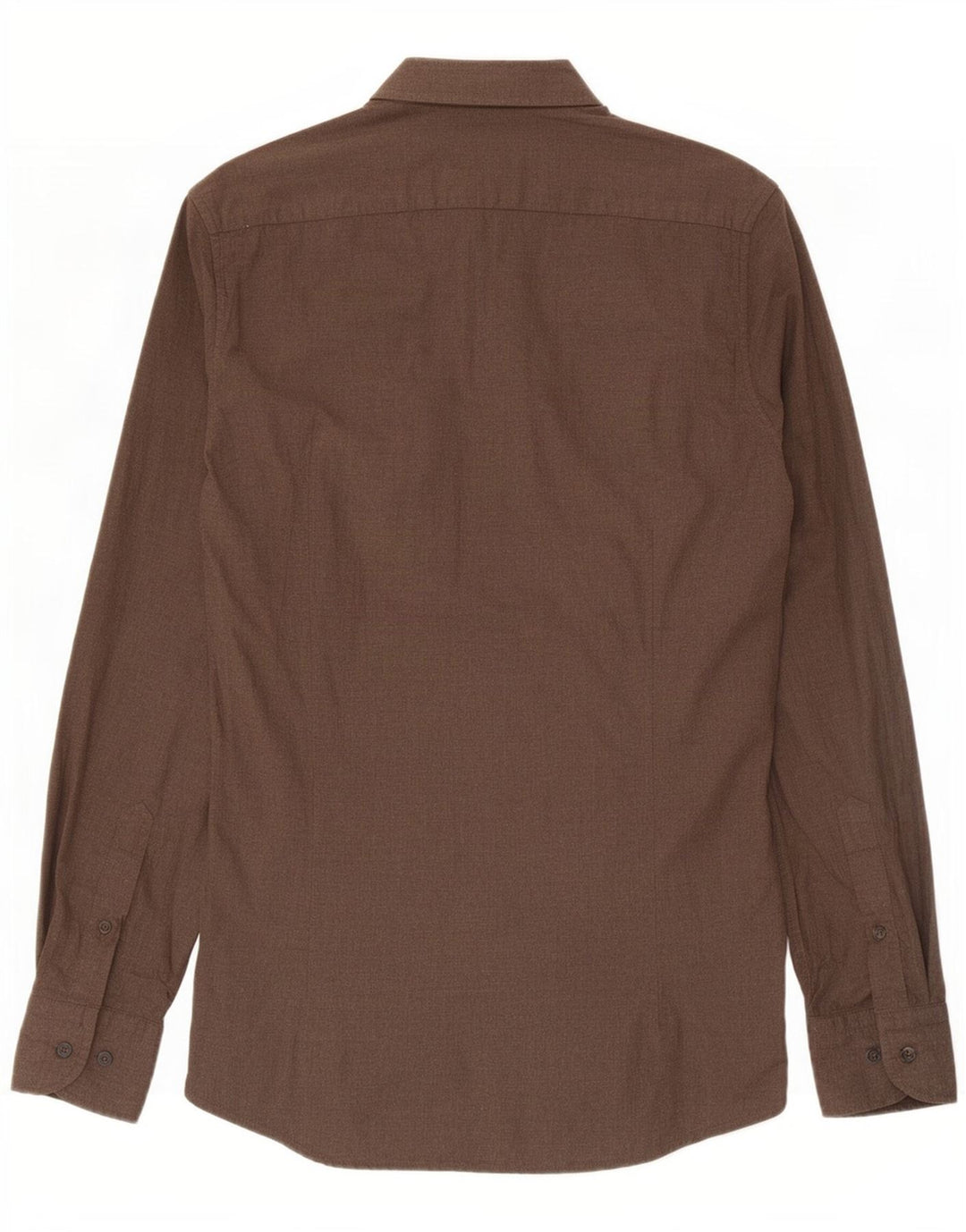 Massimo Dutti Herrenhemd, klein, braune Baumwolle