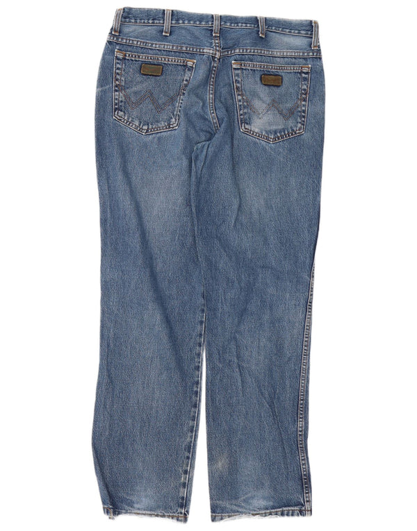 Wrangler Herren Texas Straight Jeans W36 L32 Blaue Baumwolle