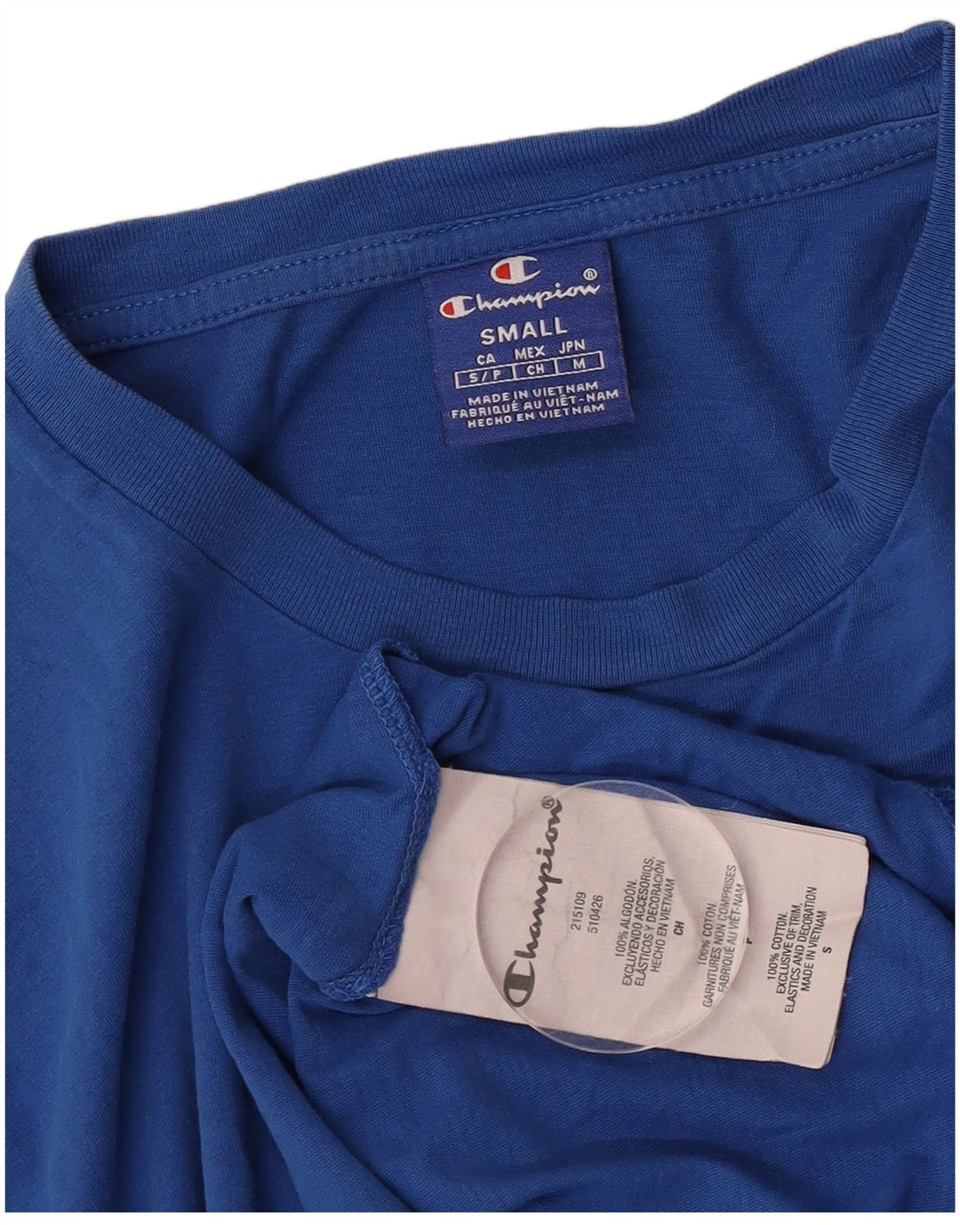 Champion Herren-T-Shirt mit Grafik, Größe S, Blau, Baumwolle