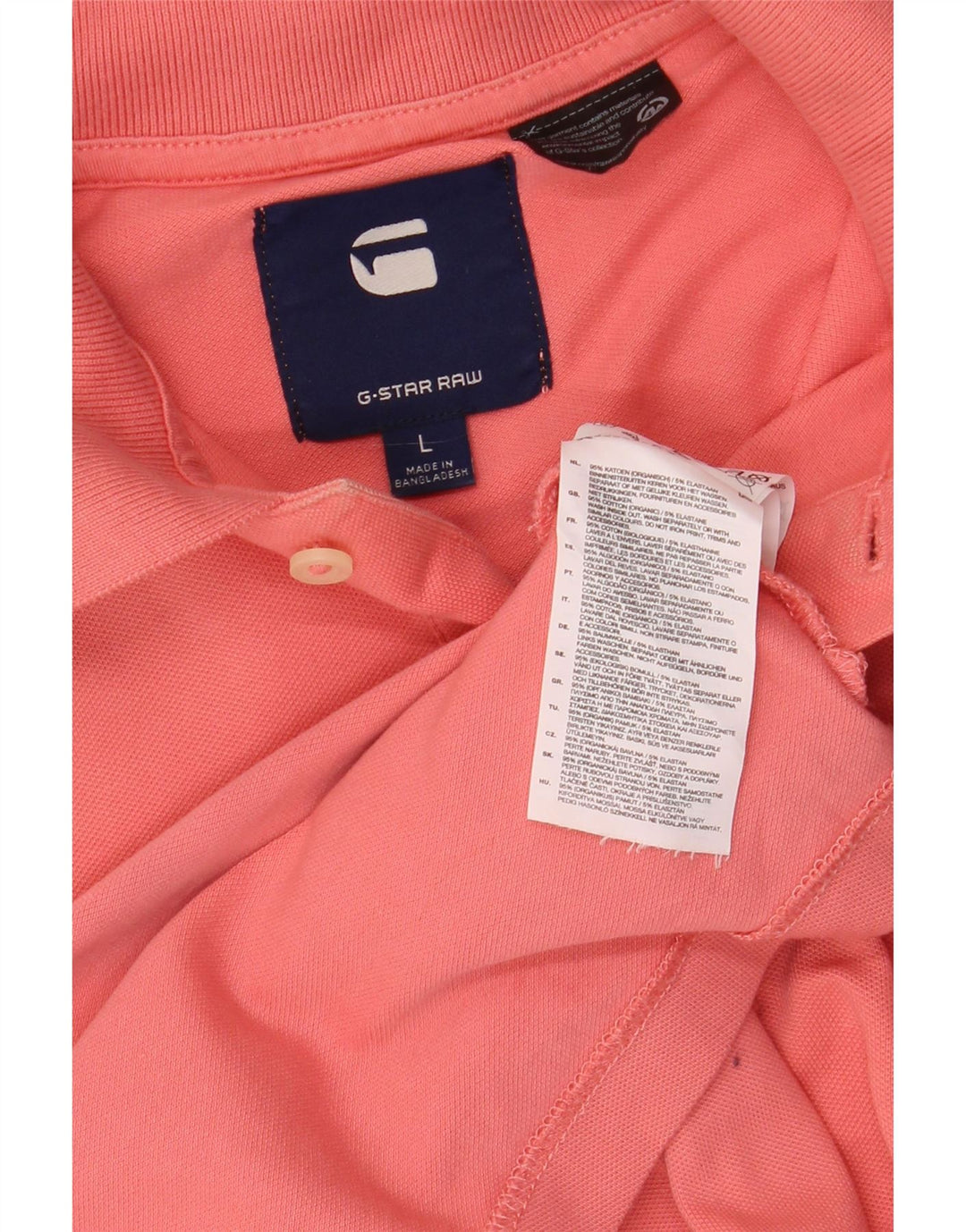 G-STAR Herren-Poloshirt, groß, rosa Baumwolle