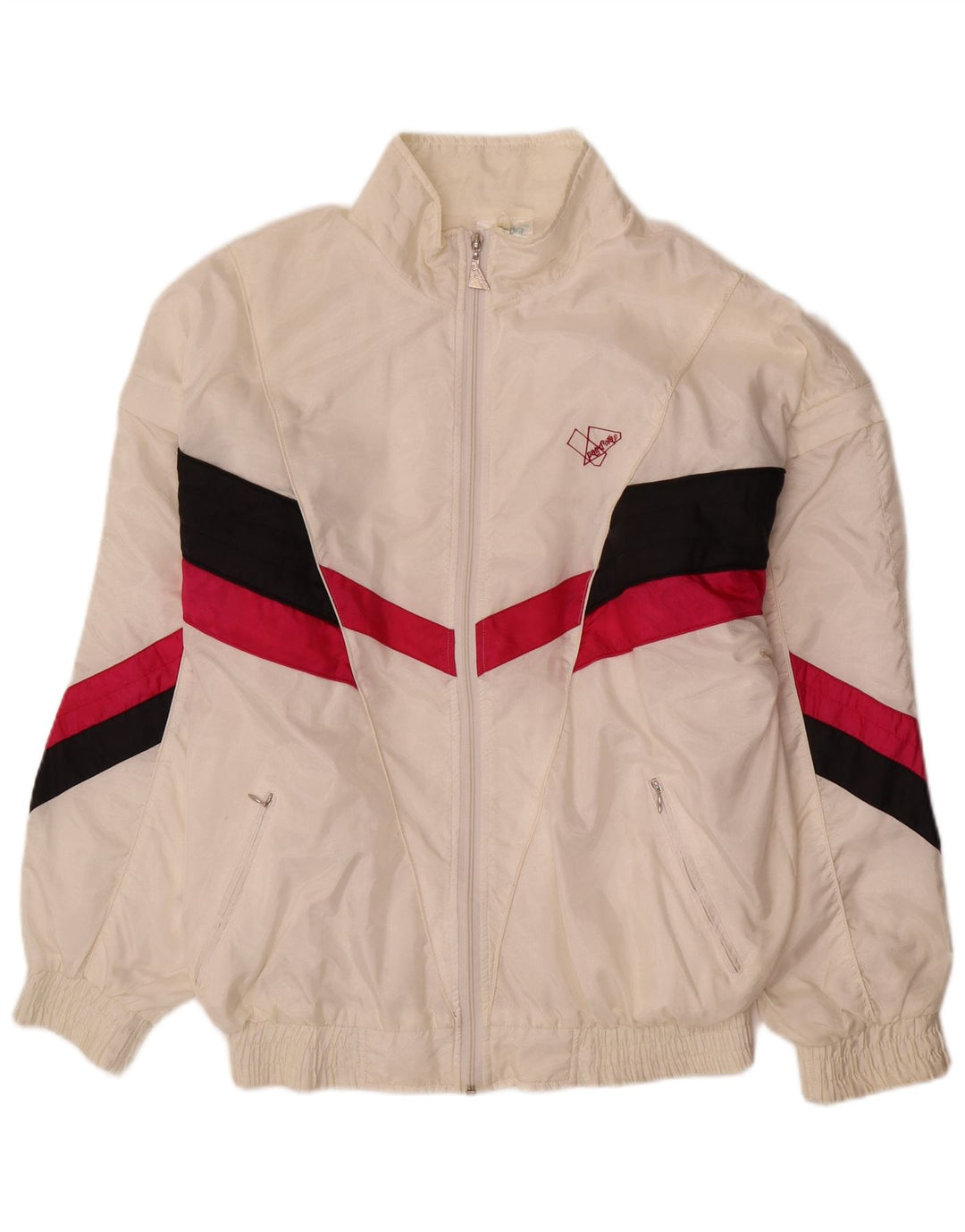 Pandora Herren-Trainingsanzug-Topjacke, großes, weißes Colourblock-Polyamid