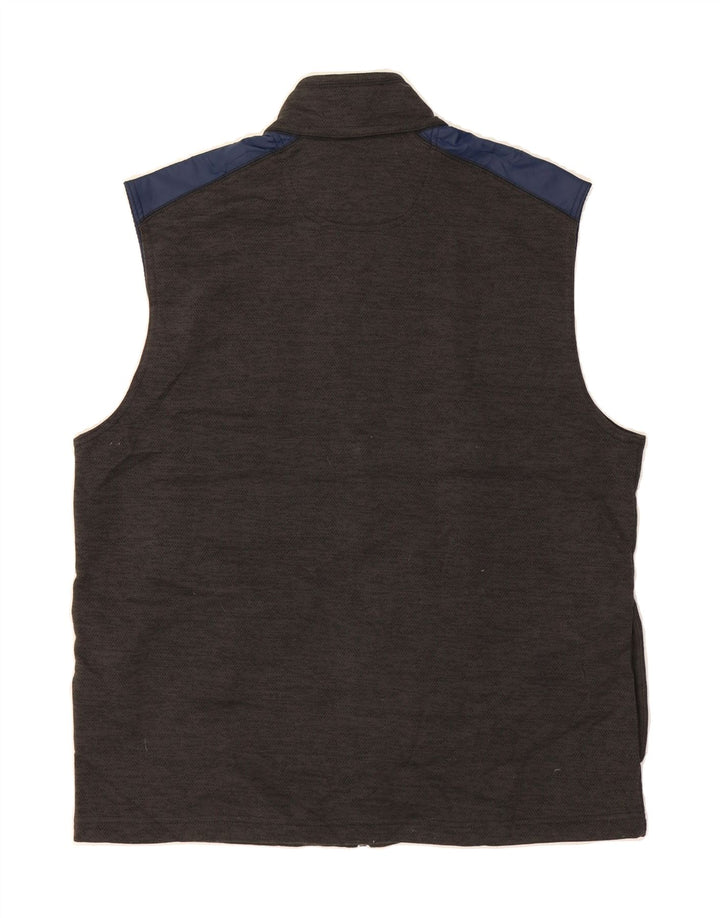 IZOD Mens Sleeveless Tracksuit Top Jacket Large Grey Colourblock Polyester Vintage Izod and Second-Hand Izod from Messina Hembry 