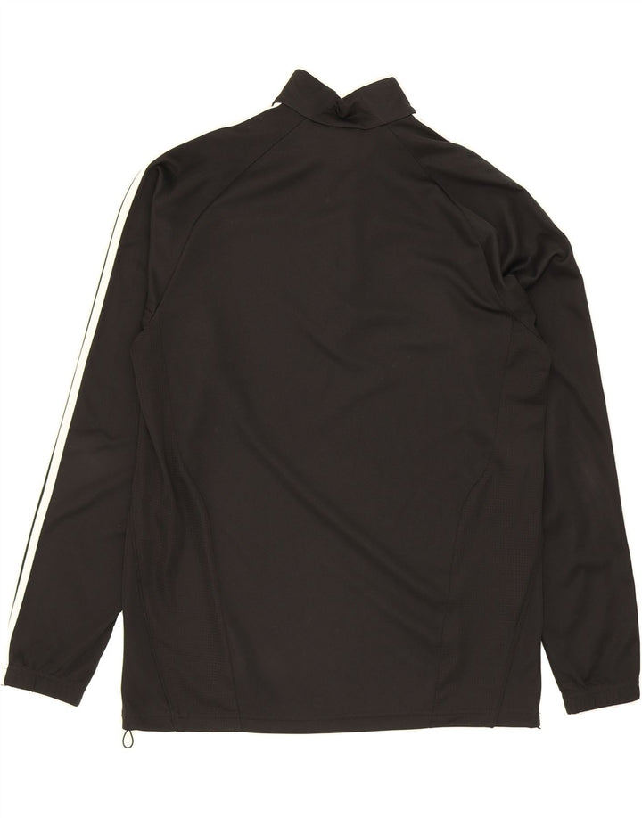 ADIDAS Mens Climacool Zip Neck Pullover Tracksuit Top UK 42/44 Large Black Vintage Adidas and Second-Hand Adidas from Messina Hembry 
