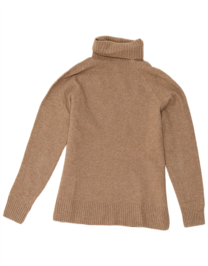 Massimo Dutti Damen-Pullover mit Rollkragen, UK 10, kleine braune Wolle