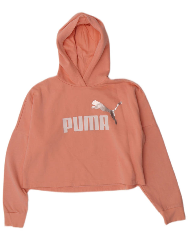 Puma Mädchen Crop Graphic Hoodie Pullover 13–14 Jahre rosa Baumwolle