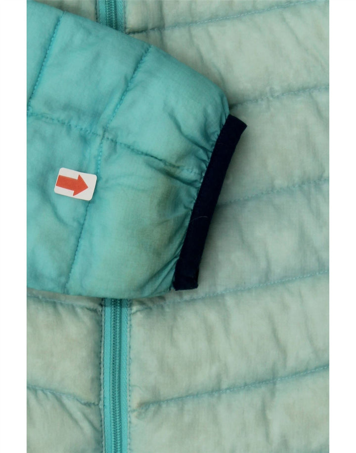 JACK WOLFSKIN Womens Padded Jacket UK 12 Medium Blue Colourblock Polyamide Vintage Jack Wolfskin and Second-Hand Jack Wolfskin from Messina Hembry 