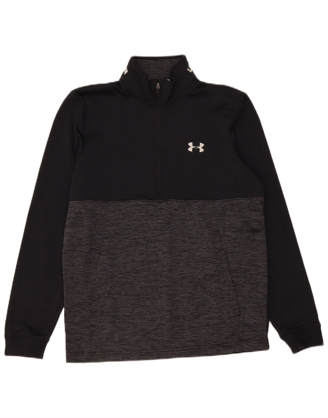 Under Armour Herren Cold Gear Sweatshirt-Pullover, Mittelschwarz, Farbblock