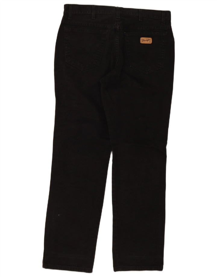Wrangler Herren Texas Straight Jeans W36 L32 Schwarze Baumwolle