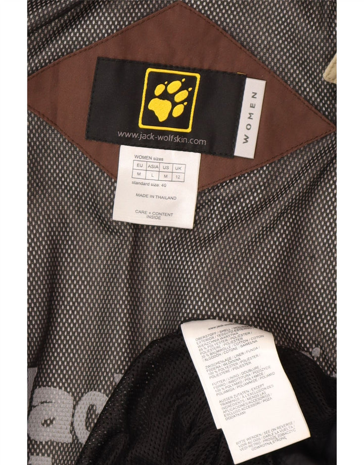 Jack Wolfskin Damen-Regenjacke mit Kapuze, UK 12, Mittelbeige, Polyester