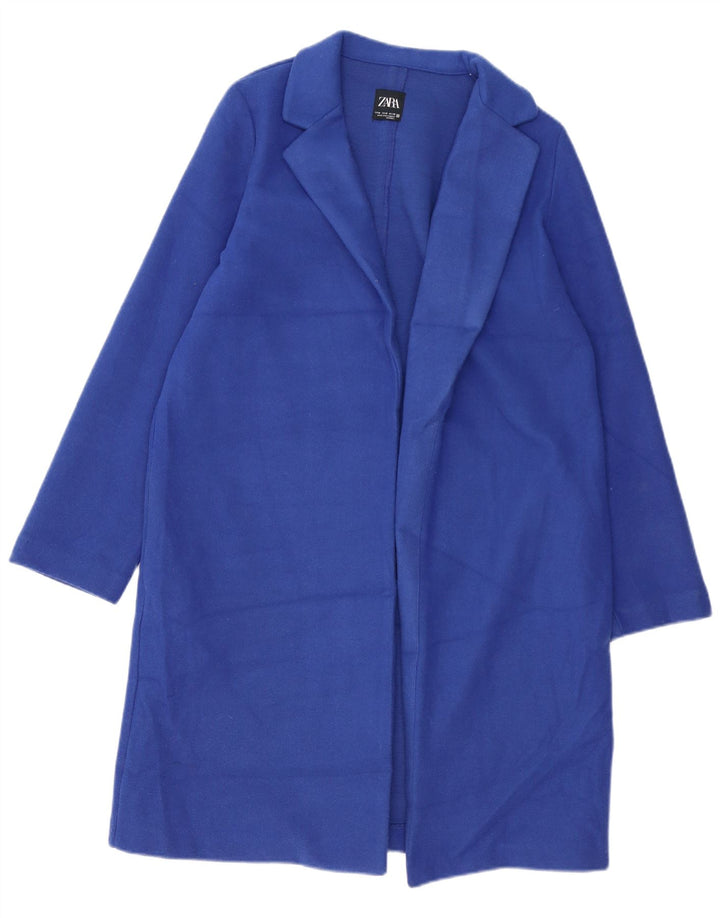 Zara Damen Offener Mantel UK 14 Mittelblau