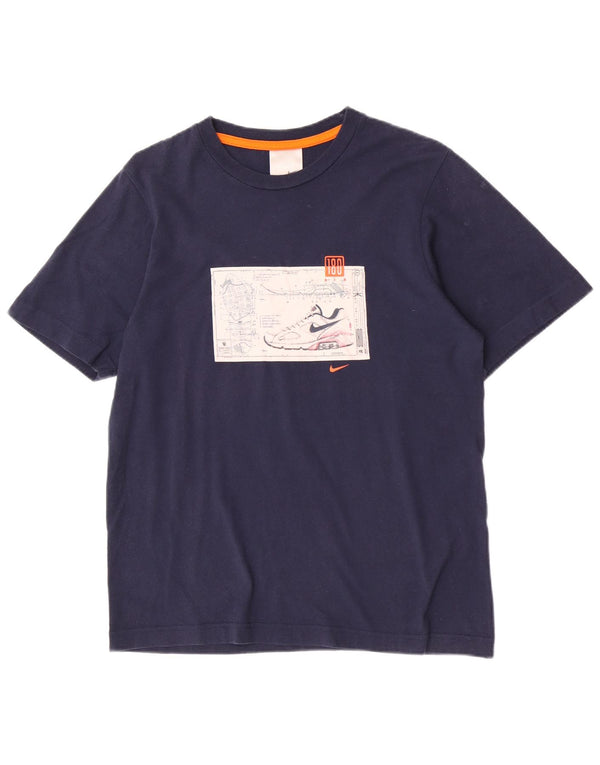 Nike Herren-T-Shirt mit Grafik, UK, Größe 36/38, Größe S, Marineblau, Baumwolle