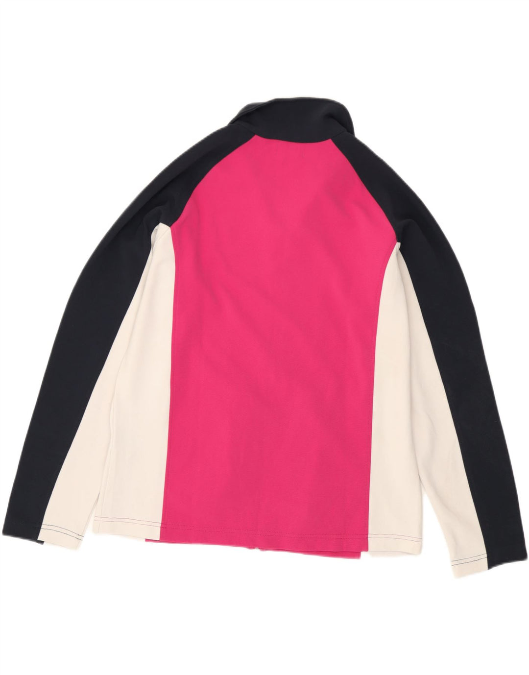 Kappa Damen-Trainingsanzug-Top-Jacke, UK 16, groß, rosafarbenes Farbblock-Polyester