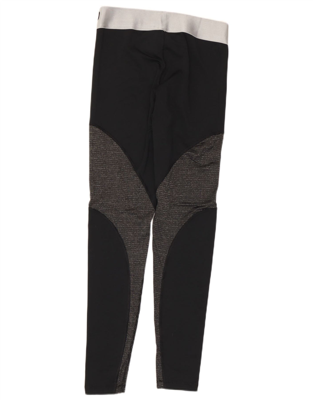Nike Damen Dri Fit Graphic Leggings UK 12 Mittelschwarz Farbblock