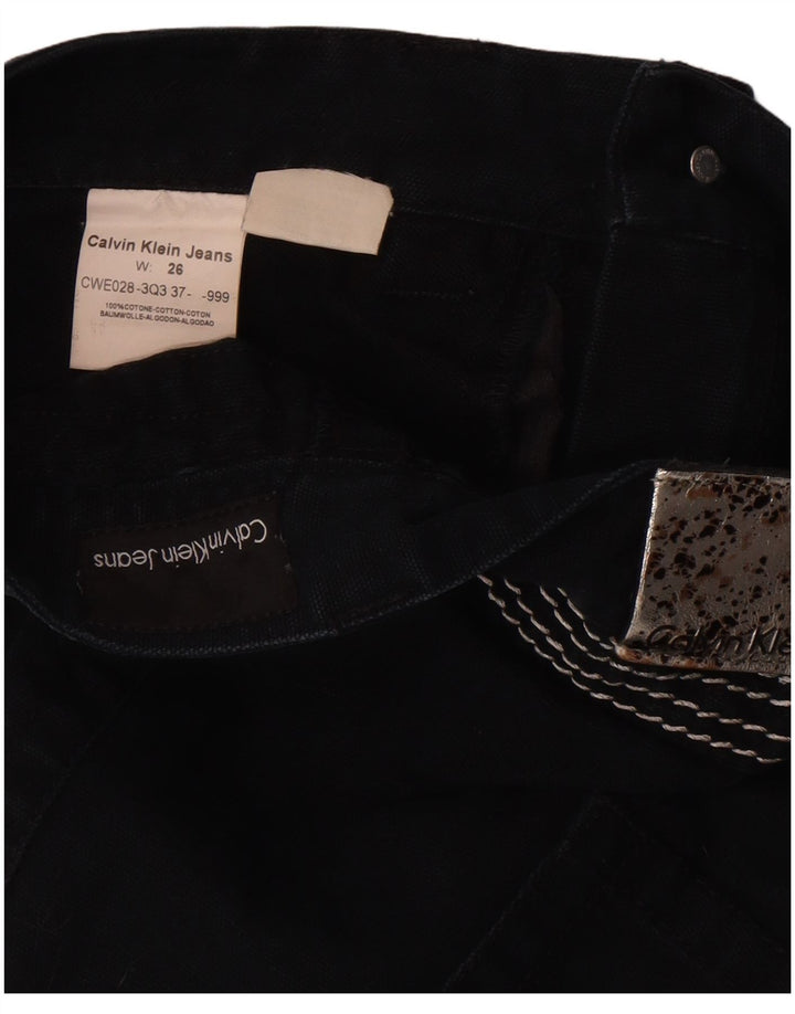 Calvin Klein Damen Mini-Jeansrock W26 Small Schwarz Baumwolle