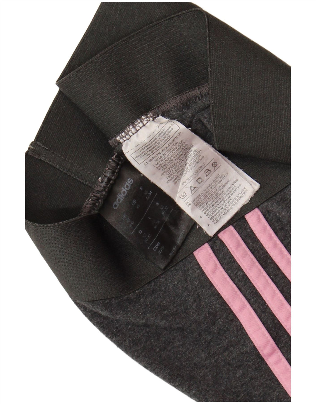 ADIDAS Damen Leggings UK 4/6 XS Graue Baumwolle