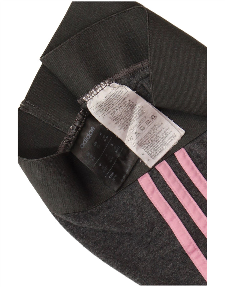 ADIDAS Damen Leggings UK 4/6 XS Graue Baumwolle