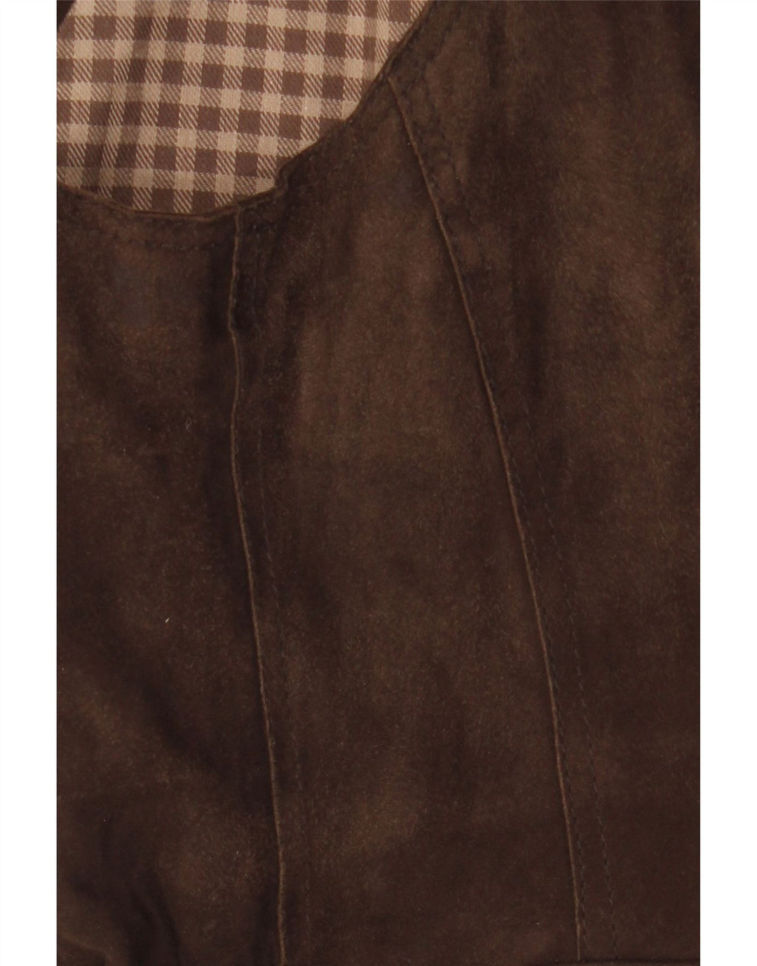 Marc O'Polo Damen Wildlederweste EU 38 Mittelbraunes Leder