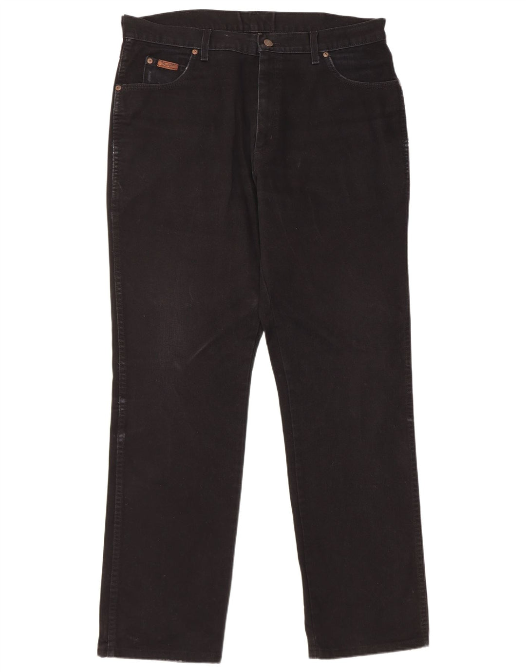 Wrangler Herren Texas Straight Jeans W38 L34 Schwarze Baumwolle