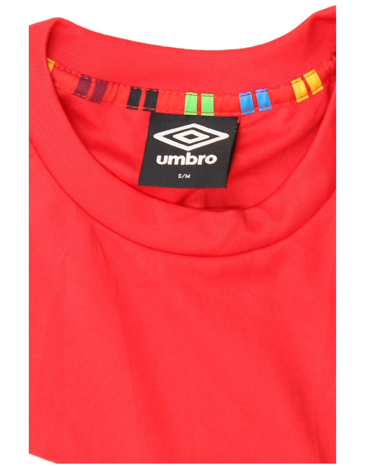 UMBRO Herren T-Shirt Top Small Rot Colourblock Polyester