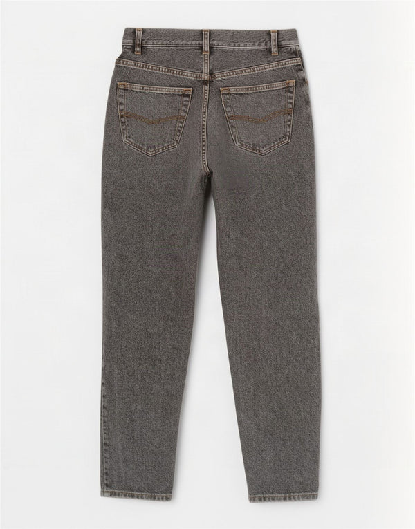 Vintage Damen High Waist Tapered Jeans IT 40 Small W26 L30 Graue Baumwolle