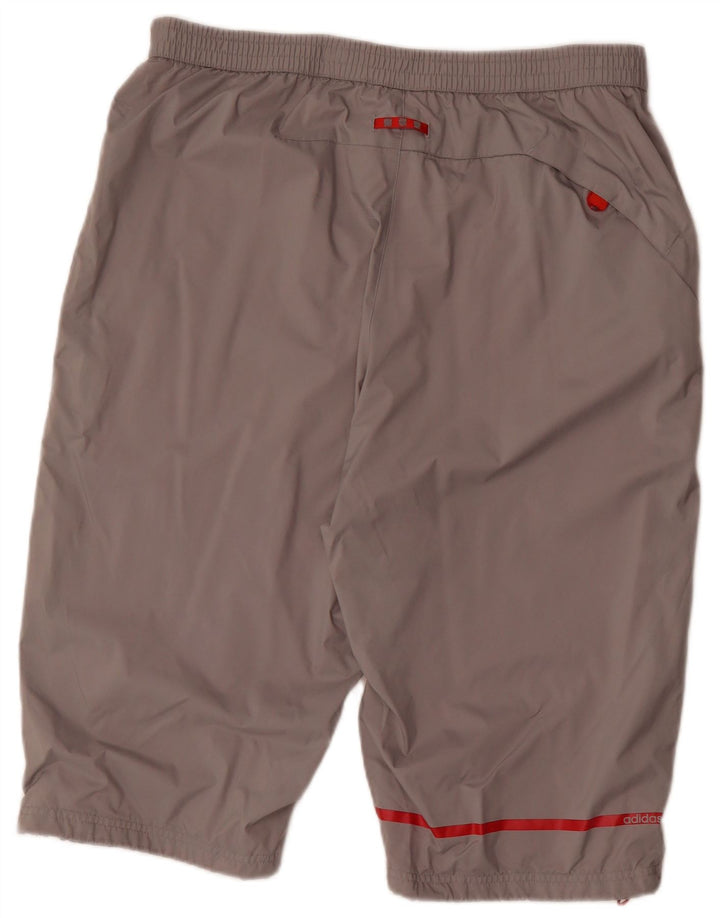 Adidas Herren Bermuda Shorts Large W36 Grau Polyester