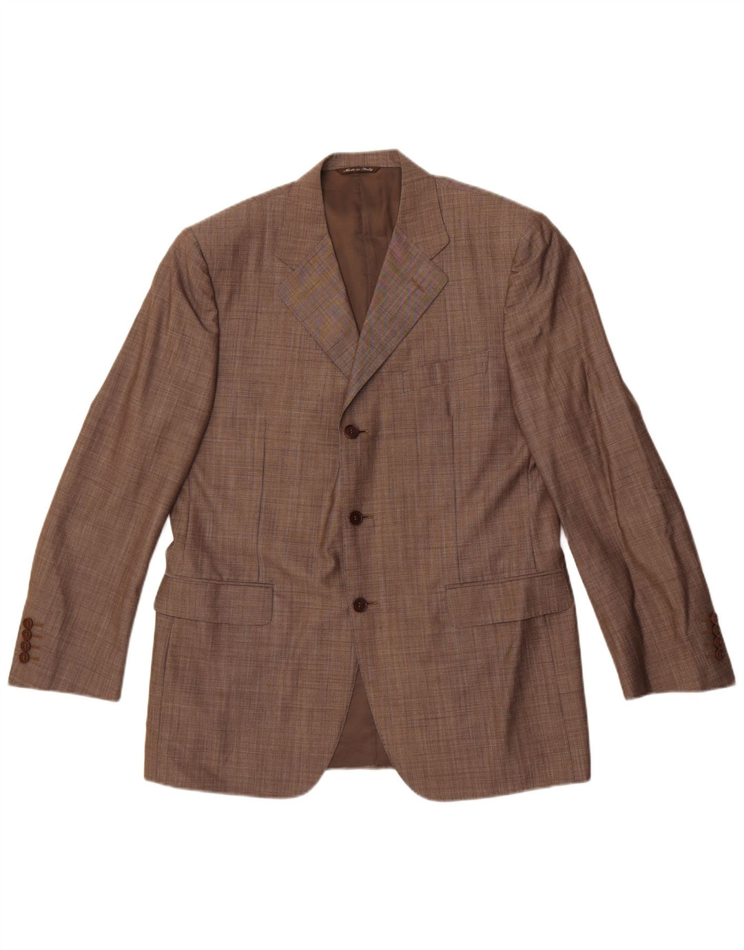 Canali Herren-Blazer mit 3 Knöpfen, IT 50, große graue Wolle