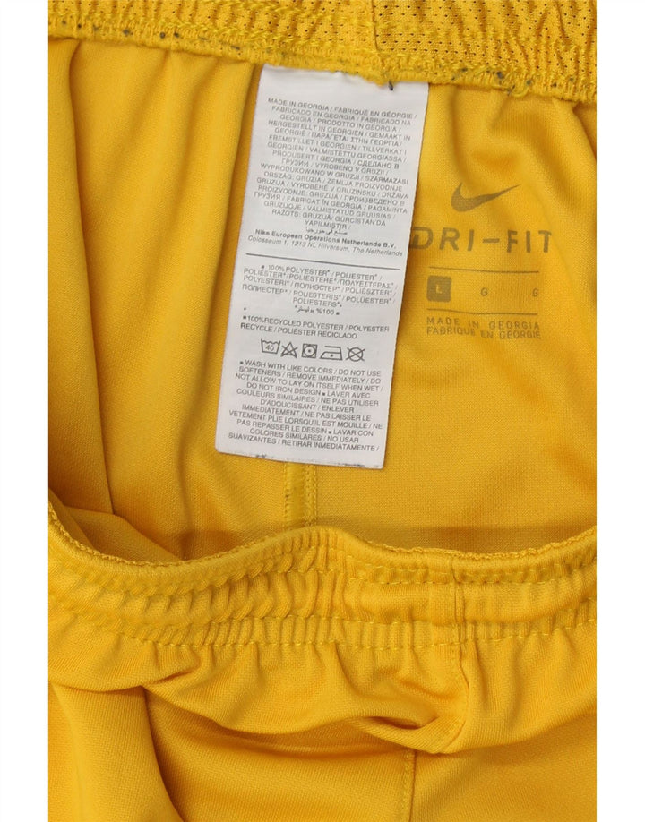 Nike Herren Dri Fit Sportshorts, groß, gelbes Polyester