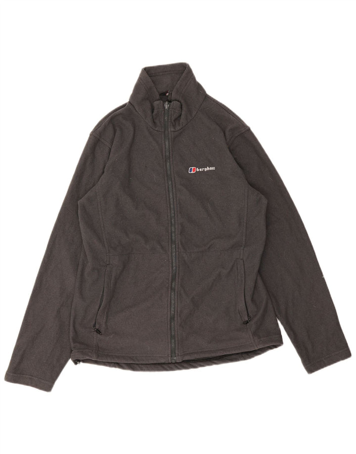 BERGHAUS Herren-Trainingsanzugoberteil aus mittelgrauem Polyester