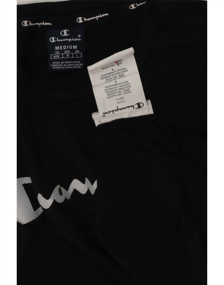 Champion Herren-T-Shirt mit Grafik, mittelschwarze Baumwolle