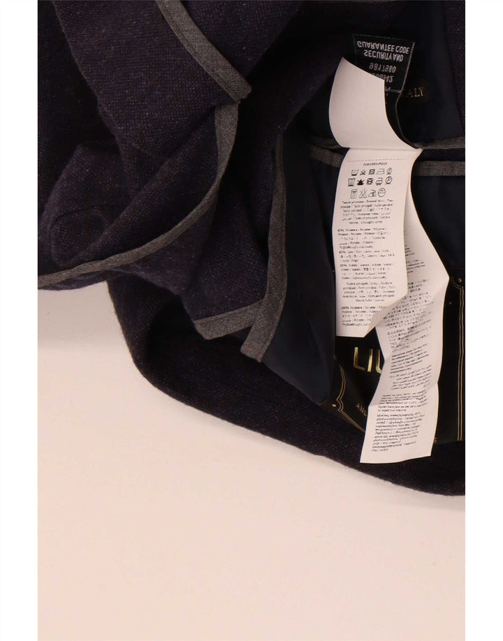 Liu Jo Herren-Blazer mit 2 Knöpfen, IT 50, groß, marineblau, Polyester