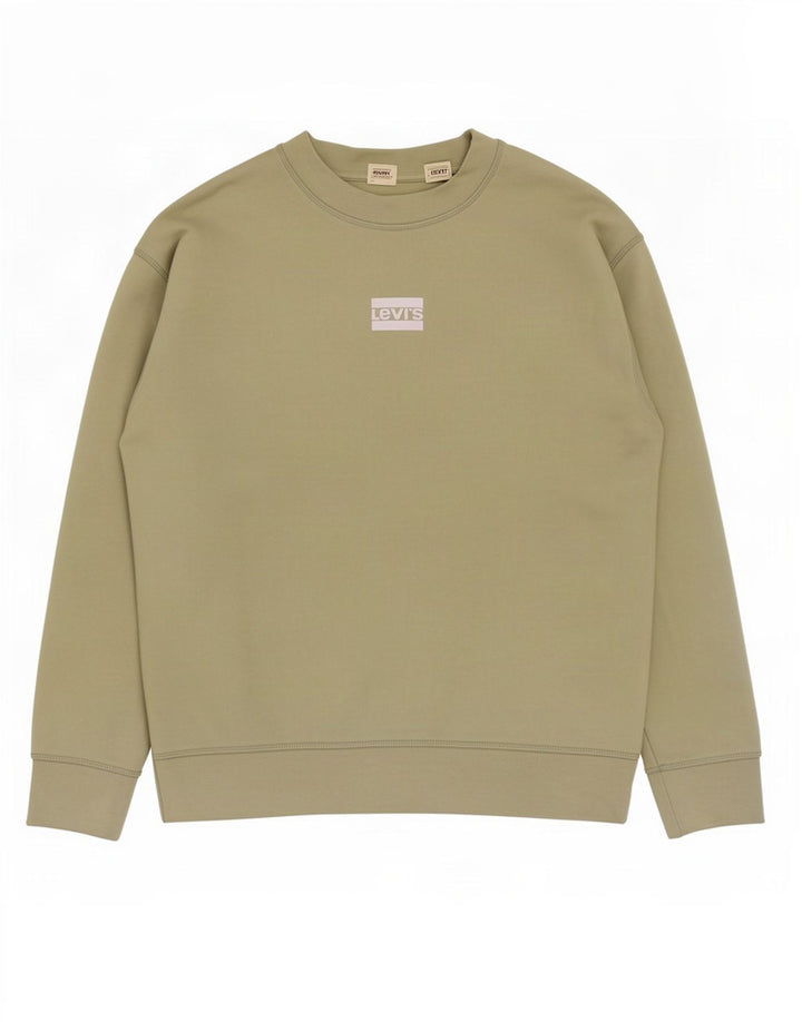 Levi's Herren-Sweatshirt-Pullover aus mittelgrüner Baumwolle